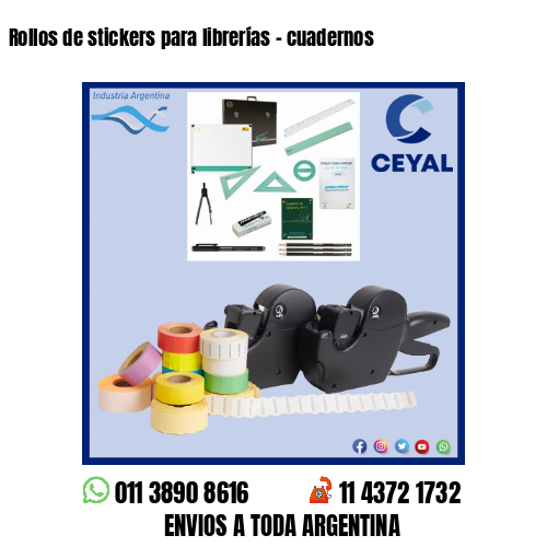 Rollos de stickers para librerías – cuadernos
