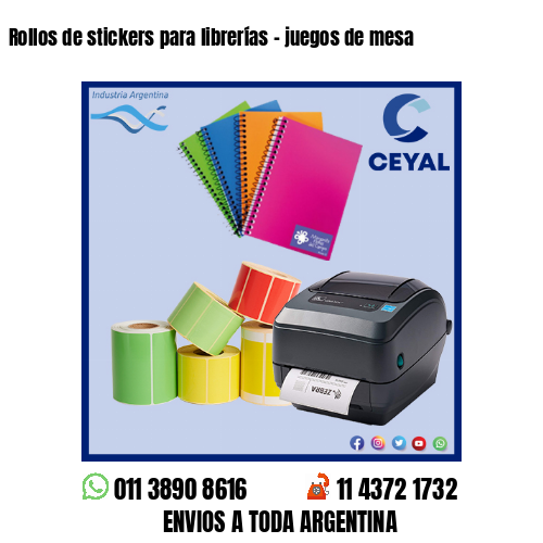 Rollos de stickers para librerías – juegos de mesa