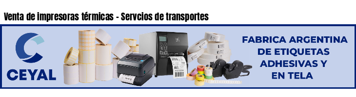 Venta de impresoras térmicas - Servcios de transportes