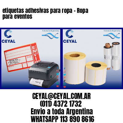 etiquetas adhesivas para ropa – Ropa para eventos