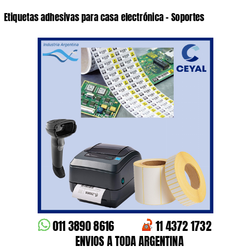 Etiquetas adhesivas para casa electrónica – Soportes