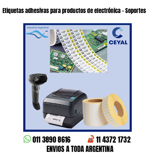 Etiquetas adhesivas para productos de electrónica – Soportes