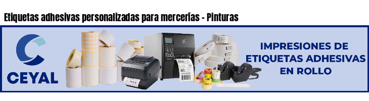 Etiquetas adhesivas personalizadas para mercerías - Pinturas