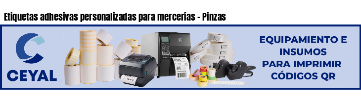 Etiquetas adhesivas personalizadas para mercerías - Pinzas
