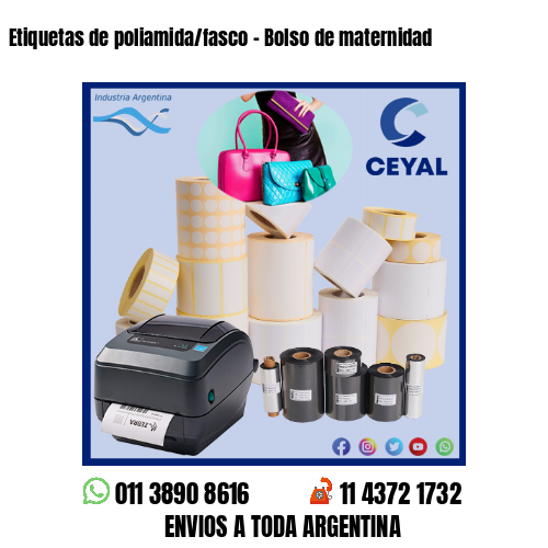 Etiquetas de poliamida/fasco – Bolso de maternidad