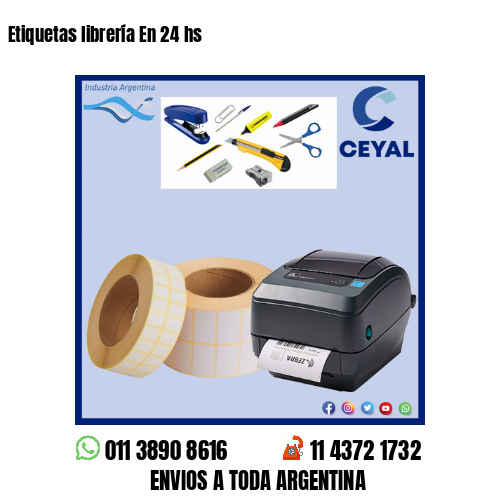 Etiquetas librería En 24 hs