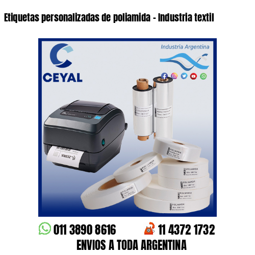 Etiquetas personalizadas de poliamida – Industria textil