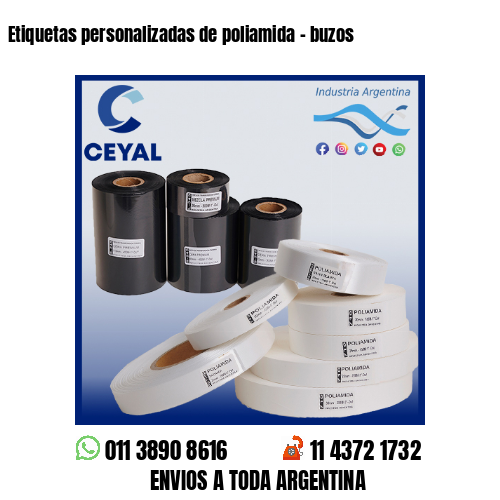 Etiquetas personalizadas de poliamida – buzos