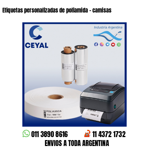 Etiquetas personalizadas de poliamida – camisas
