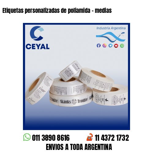 Etiquetas personalizadas de poliamida – medias