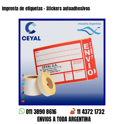 Imprenta de etiquetas – Stickers autoadhesivos