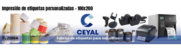Impresión de etiquetas personalizadas - 100x200