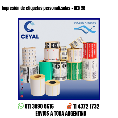 Impresión de etiquetas personalizadas – RED 28