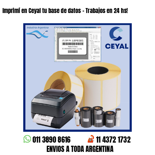Imprimí en Ceyal tu base de datos – Trabajos en 24 hs!
