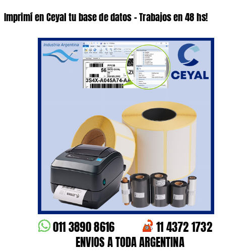 Imprimí en Ceyal tu base de datos – Trabajos en 48 hs!