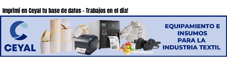 Imprimí en Ceyal tu base de datos - Trabajos en el día!