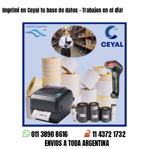 Imprimí en Ceyal tu base de datos – Trabajos en el día!