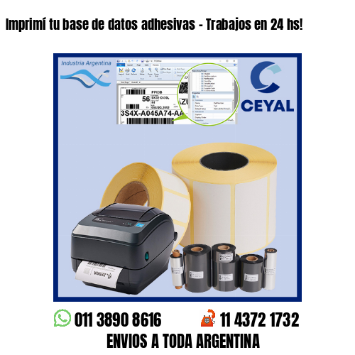 Imprimí tu base de datos adhesivas – Trabajos en 24 hs!