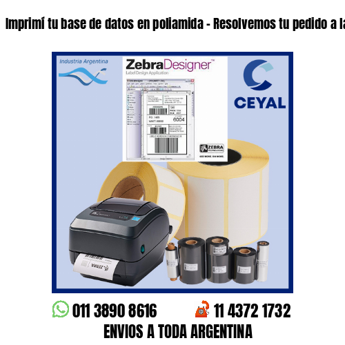 Imprimí tu base de datos en poliamida – Resolvemos tu pedido a la brevedad!