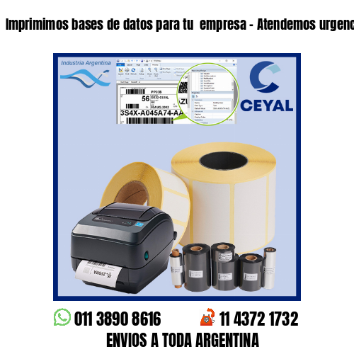 Imprimimos bases de datos para tu  empresa – Atendemos urgencias!
