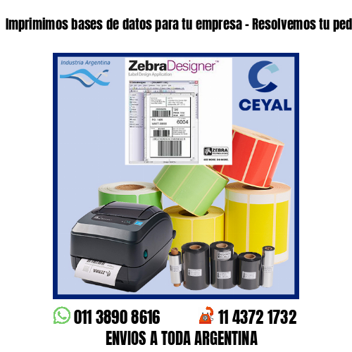 Imprimimos bases de datos para tu empresa – Resolvemos tu pedido a la brevedad!