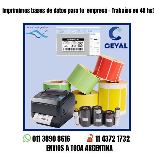 Imprimimos bases de datos para tu  empresa – Trabajos en 48 hs!
