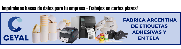 Imprimimos bases de datos para tu empresa - Trabajos en cortos plazos!