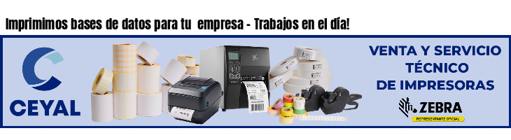 Imprimimos bases de datos para tu  empresa - Trabajos en el día!