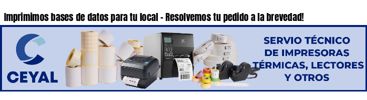Imprimimos bases de datos para tu local - Resolvemos tu pedido a la brevedad!