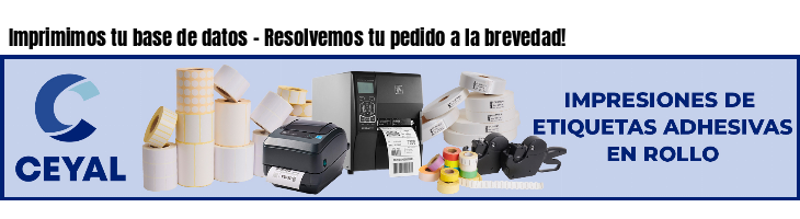 Imprimimos tu base de datos - Resolvemos tu pedido a la brevedad!