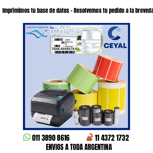 Imprimimos tu base de datos – Resolvemos tu pedido a la brevedad!
