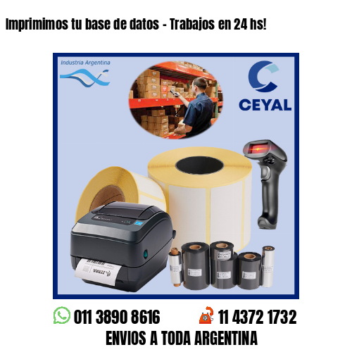 Imprimimos tu base de datos – Trabajos en 24 hs!