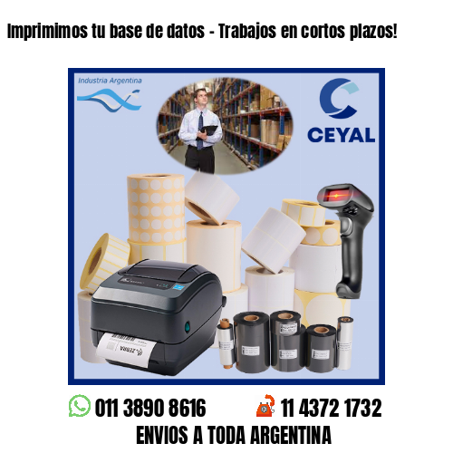 Imprimimos tu base de datos – Trabajos en cortos plazos!