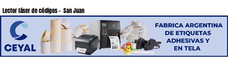 Lector láser de códigos -  San Juan