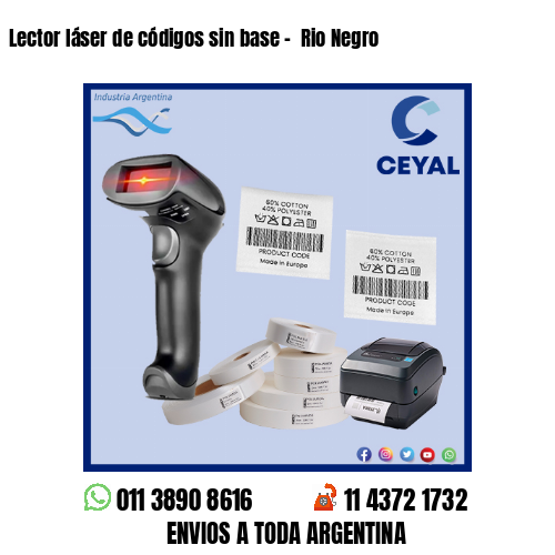 Lector láser de códigos sin base –  Rio Negro