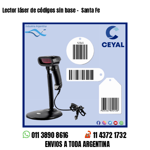 Lector láser de códigos sin base –  Santa Fe