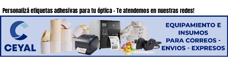 Personalizá etiquetas adhesivas para tu óptica - Te atendemos en nuestras redes!