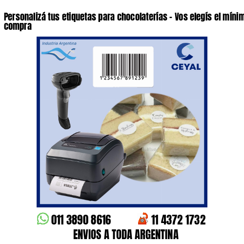 Personalizá tus etiquetas para chocolaterías – Vos elegís el mínimo de compra