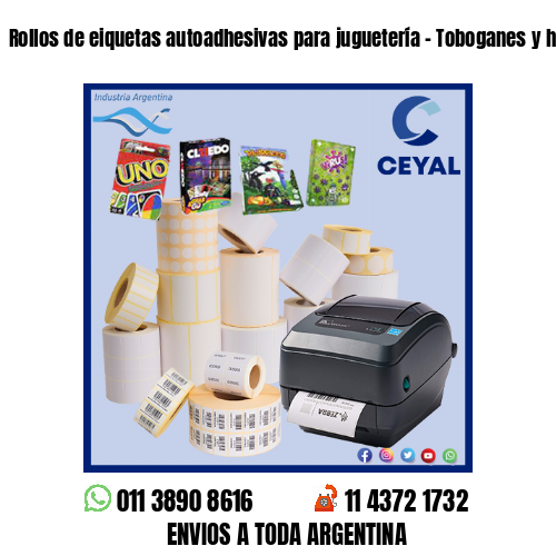 Rollos de eiquetas autoadhesivas para juguetería – Toboganes y hamacas