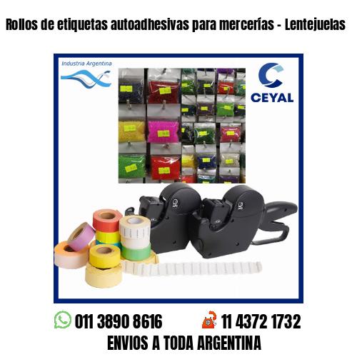 Rollos de etiquetas autoadhesivas para mercerías – Lentejuelas