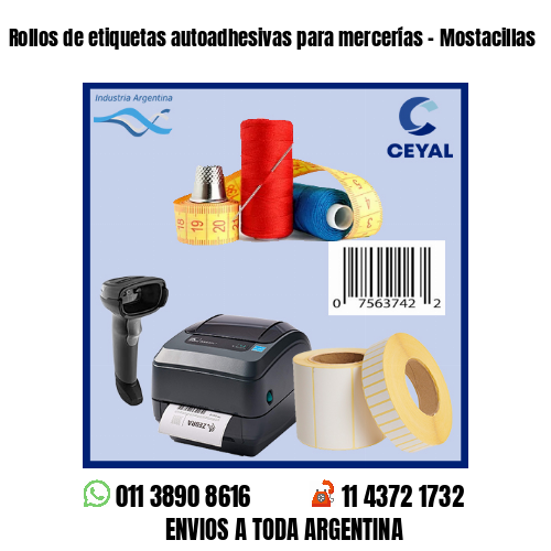 Rollos de etiquetas autoadhesivas para mercerías – Mostacillas