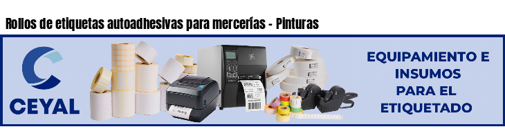 Rollos de etiquetas autoadhesivas para mercerías - Pinturas