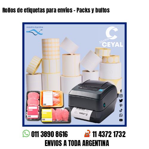 Rollos de etiquetas para envíos – Packs y bultos