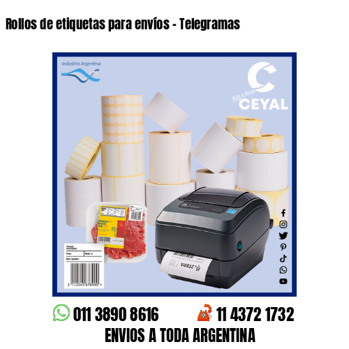 Rollos de etiquetas para envíos – Telegramas