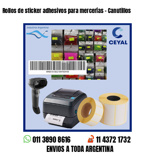 Rollos de sticker adhesivos para mercerías – Canutillos