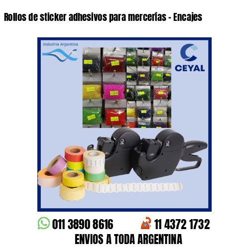 Rollos de sticker adhesivos para mercerías – Encajes