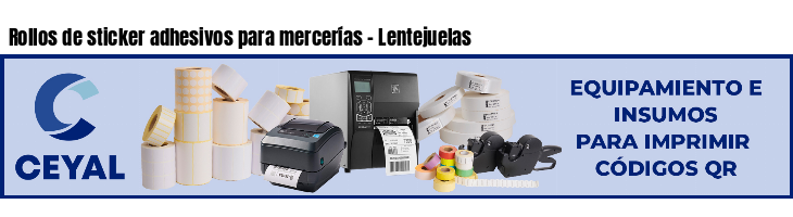 Rollos de sticker adhesivos para mercerías - Lentejuelas