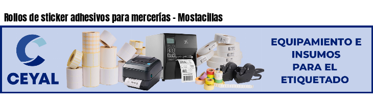 Rollos de sticker adhesivos para mercerías - Mostacillas