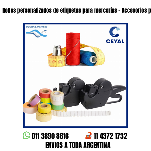 Rollos personalizados de etiquetas para mercerías – Accesorios para bijouterie