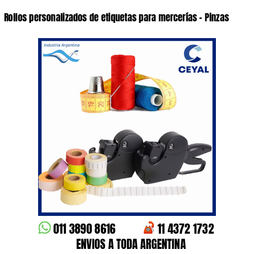 Rollos personalizados de etiquetas para mercerías – Pinzas
